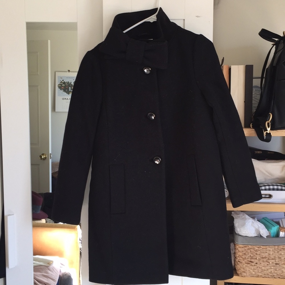 Kate Spade Bow Neck Coat NWT